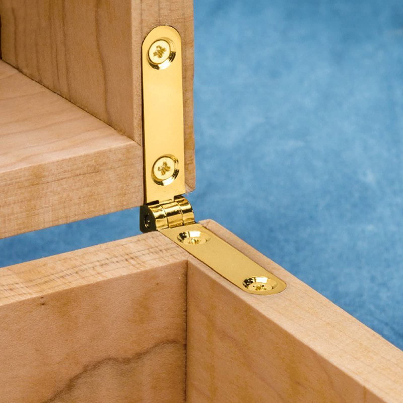 2Pcs Houten Sieraden Doos Scharnieren - Kast Deur Butt Scharnieren Voor Meubels - Vouwen Hardware Vervanging - Gemakkelijk Te Installeren Decoratieve Houten Doos