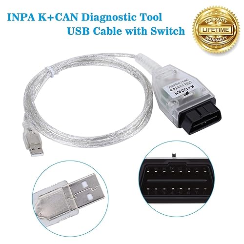 Miniatura 2 de AuraTech K CAN Ediabas INPA - Cable de codificación DCAN interfaz compatible con interfaz E para R56 E87 E93 E70