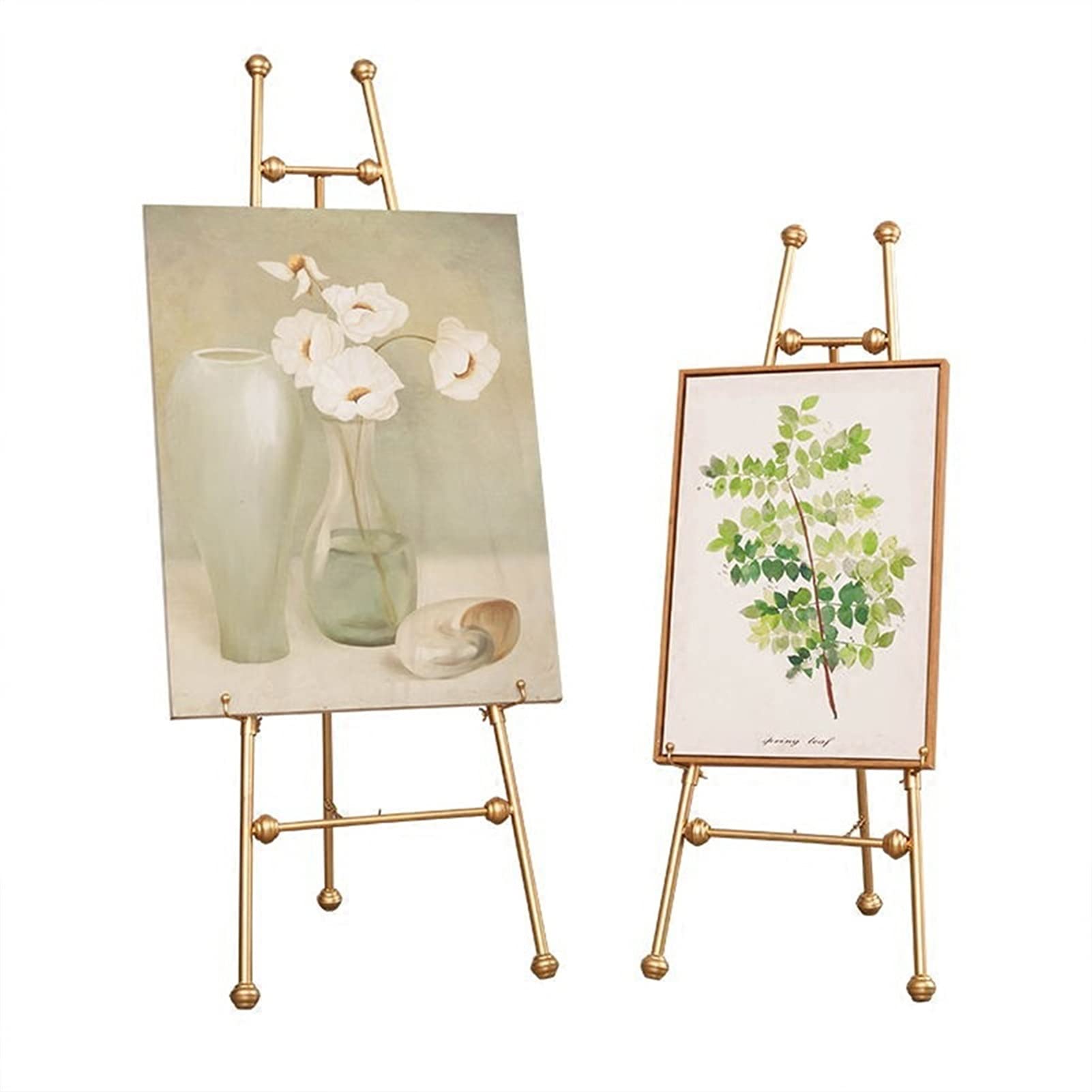 statyw reklamowy, stojak podłogowy, żelazna sztuka olejna, sztaluga, studio, sklep z sukniami ślubnymi, ramka na zdjęcia, stojak wystawowy (złoto 120 cm)