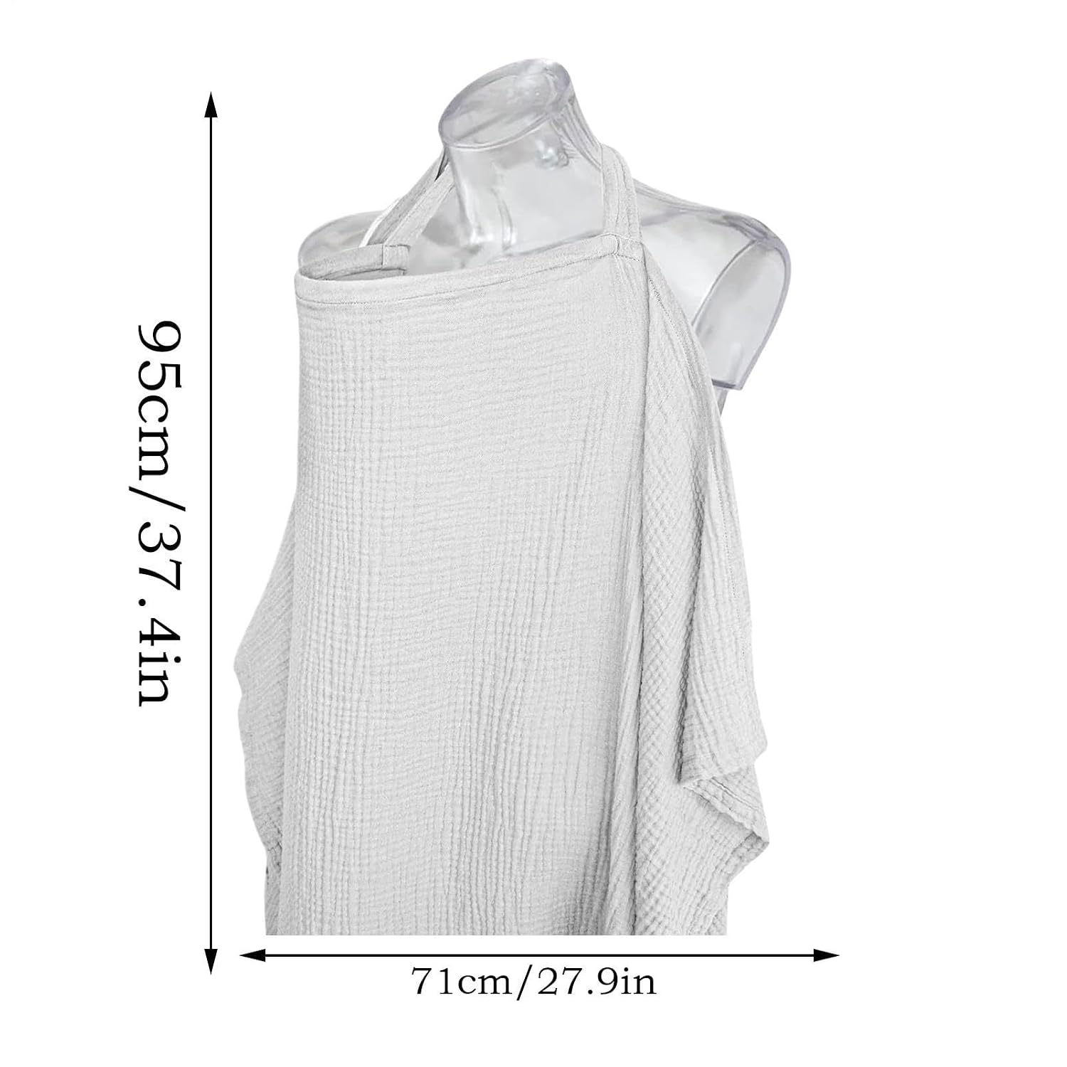 Breastfeeding Cover, Cotton Breastfeeding Cover up, Cotton Feeding Shawl for Public Space Outdoor Road Trip Travel Shopping malls Parks Hospitals, New Parents Nursing Accessory