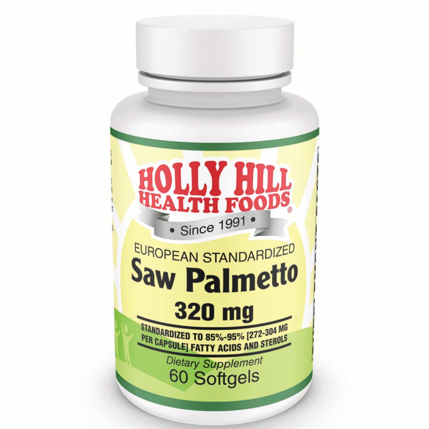 Holly Hill Health Foods, European Standardized Saw Palmetto 320 MG, 60 Softgels