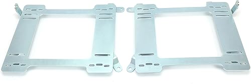 Miniatura 6 de Kojem Soporte de montaje de asiento de acero compatible con 1992-1999 BMW E36 Coupe Racing Seat Mount Rail (Plata)