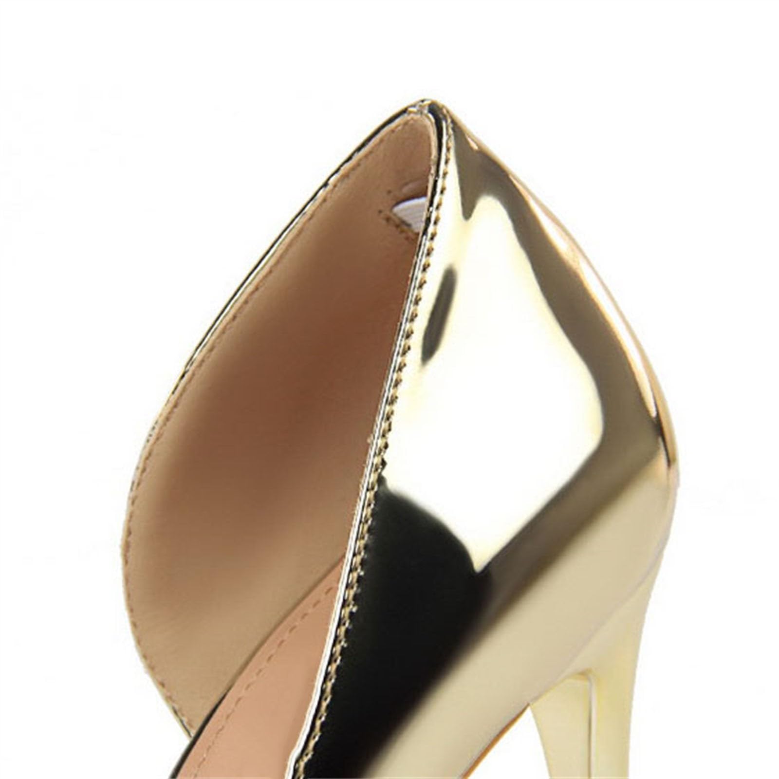 Scarpe da donna con tacco alto e punta a spillo, comode ed eleganti | Scarpe da sposa sexy in pelle verniciata, senza lacci, tinta unita, scarpe da sera per matrimoni e feste