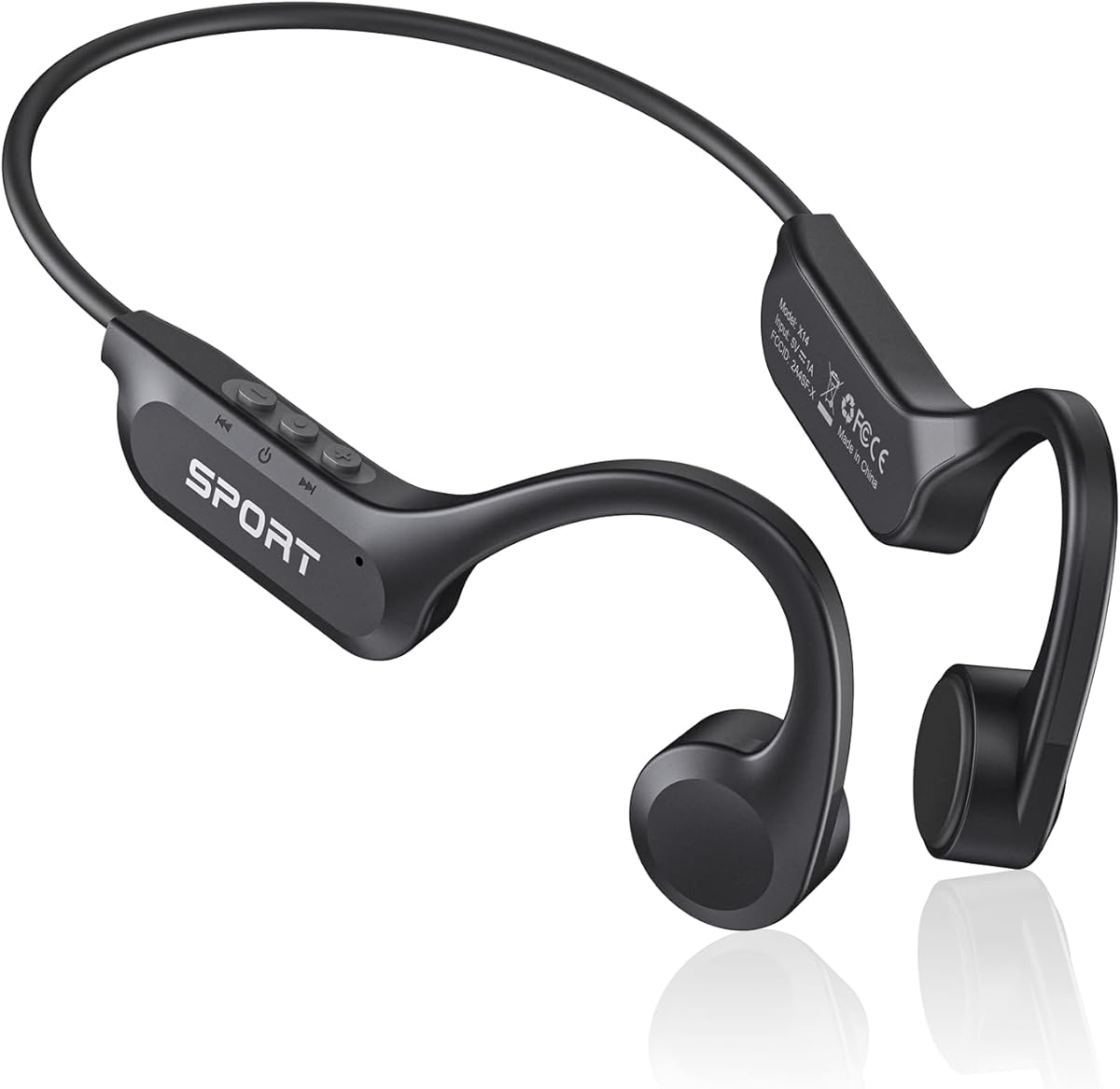 CXK Bone Conduction Headphones Bluetooth 5.4 Open Ear Headphones with Mic, Premium Loud Sound 10Hrs Playtime Bluetooth Headphones, IPX6 Waterproof Sports Headset for Running, Cycling, Walking