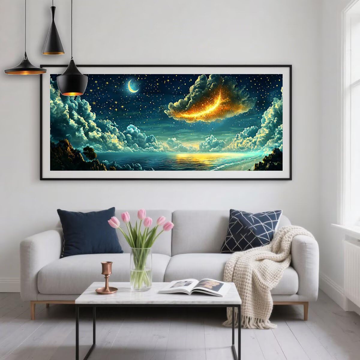 Diamond Painting Adulti, Diamond Painting Starry Night 50x130cm, -1812
