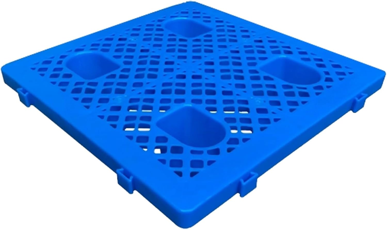 Nestable Plastic Pallets with Spliceable Design, Hollow-Out Breathable Structure, and Drain Holes for Garage, Warehouse, Supermarket, Basement Outdoor Storage
