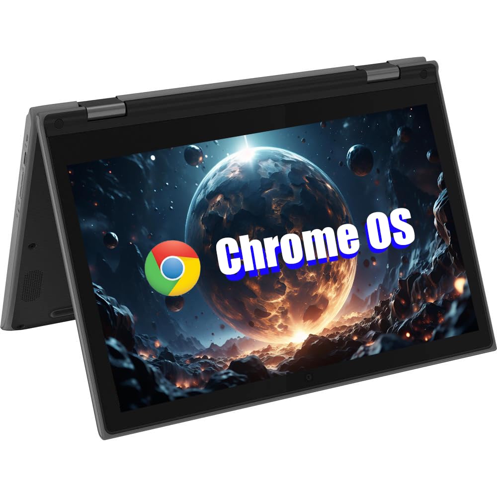 Lenovo Chromebook 300e Ordinateur portable 2 en 1 avec écran tactile Intel Celeron N4020, écran 11,6" (1366 x 768), 4 Go de RAM, 32 Go eMMC, clavier japonais (QWERTY, Chrome OS (reconditionné)