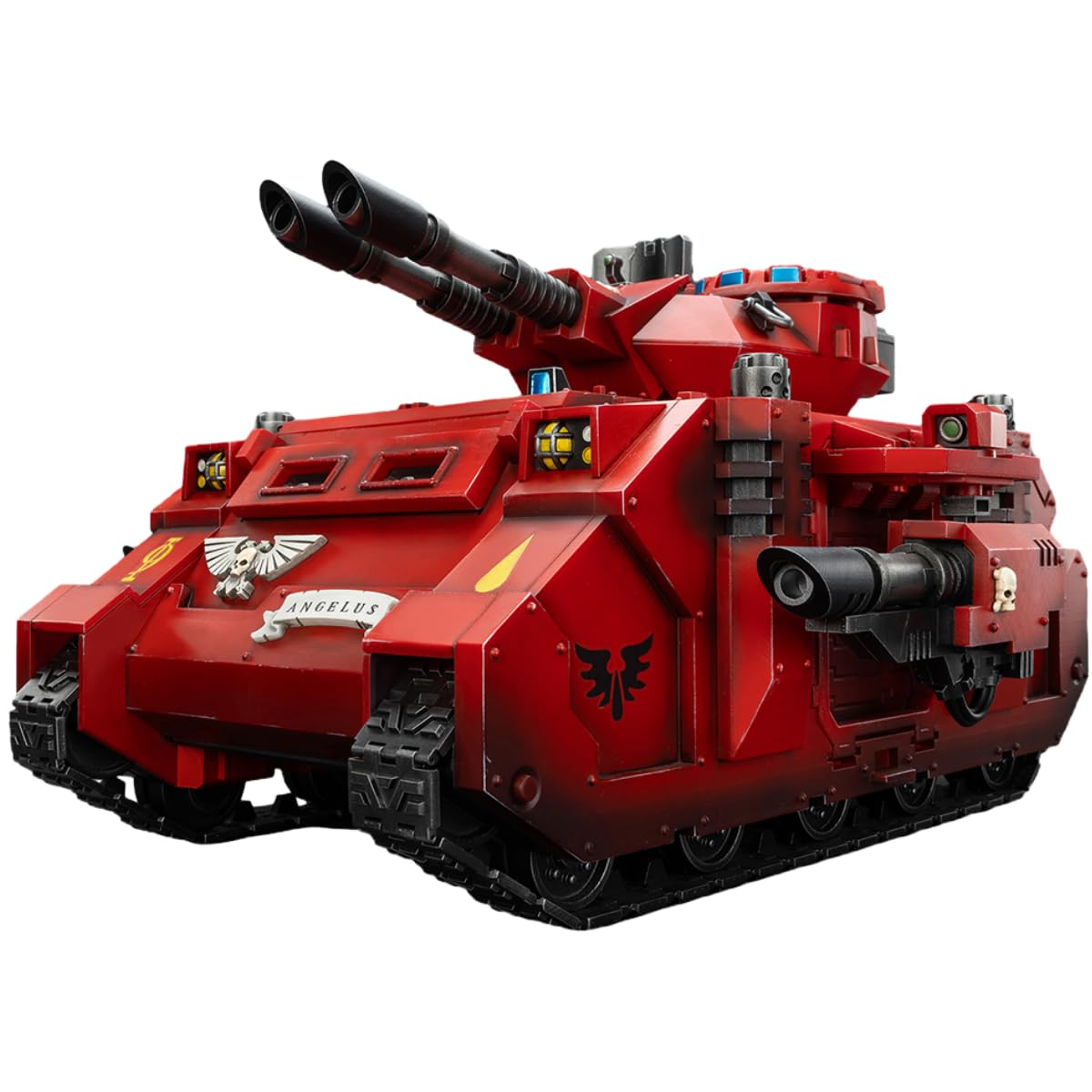 JOYTOY Warhammer 40k Blood Angels figurka 1/18 krwawe anioły, drapieżnik, anihilator z dwoma lascannonami, kolekcjonerskie prezenty, zabawki dla dzieci w wieku 15+ i dorosłych, 25 cm