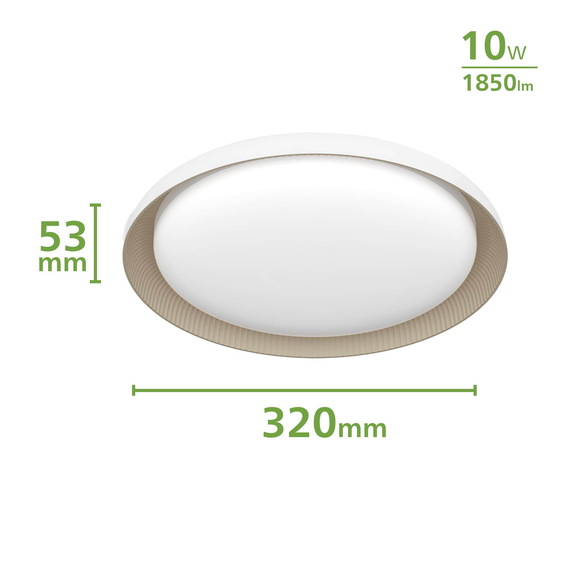 Philips Pebblo UltraEfficient Ceiling, SceneSwitch, White, 10W, 1850Lm, 2700K, IP20 - Image 3