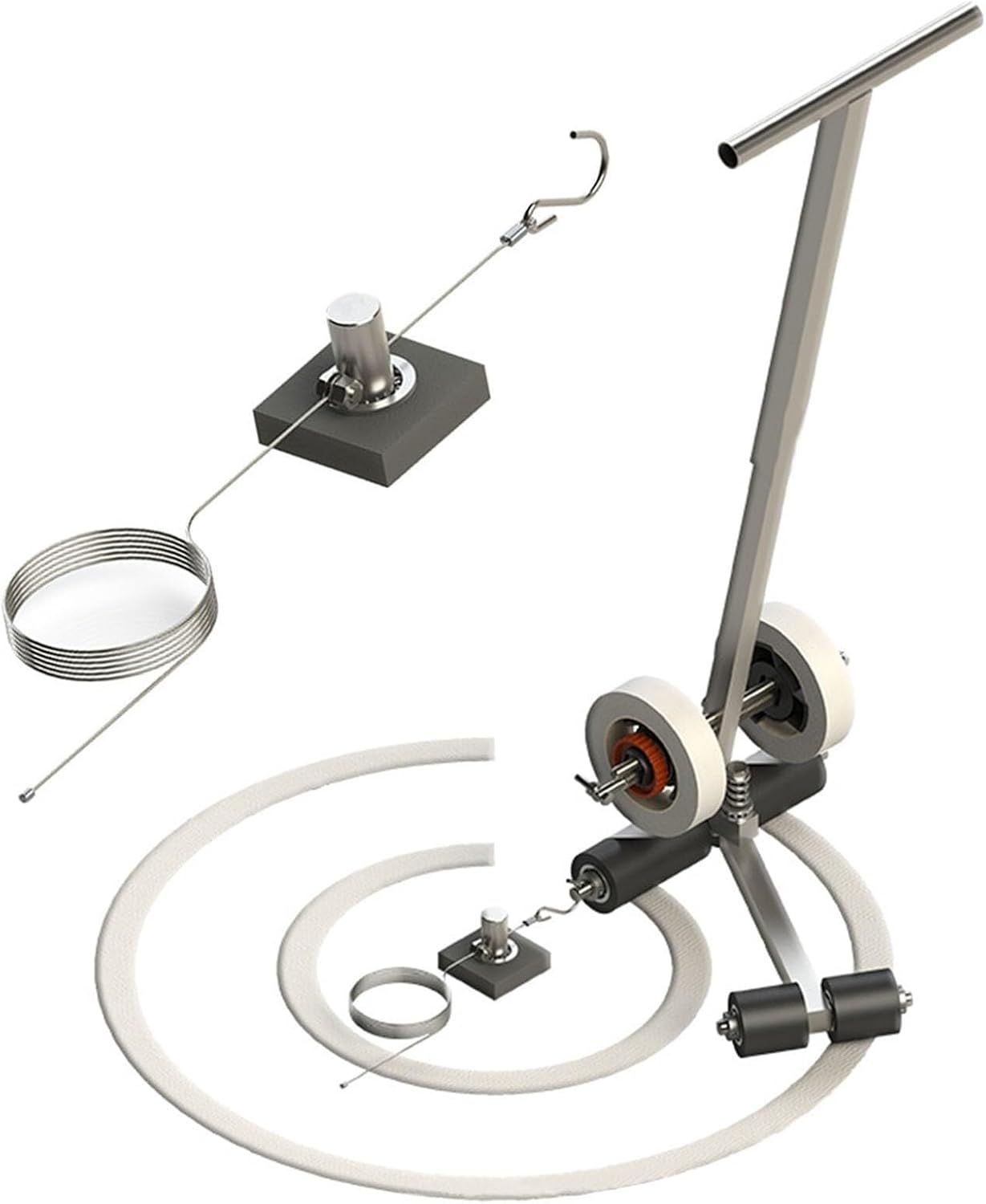 Professional Floor Marking Tape Applicator, Durable Stainless Steel Striping Machine for Straight & Circular Lines