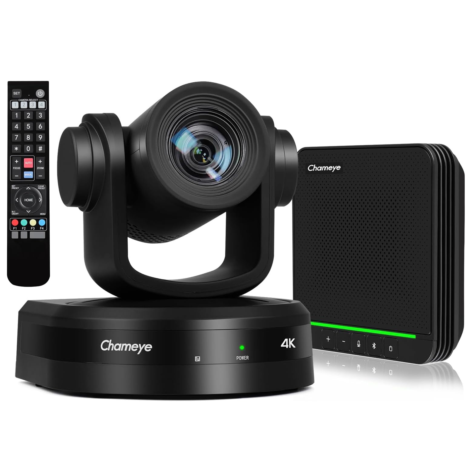 Chameye Set di 4K PTZ telecamera per conferenze con Microfono per conferenza Bluetooth, Zoom 20x, tracciamento automatico AI, USB 3.0, HDMI, telecamera per videoconferenze PTZ per Teams, Zoom (CB201)