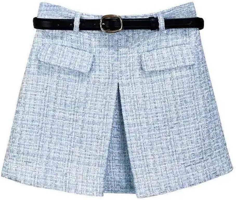 Women's Luxury Crystal Tweed 2 Piece Set Elegant Jacket with Coat and A-Line Skirt Office Lady Retro Outfit