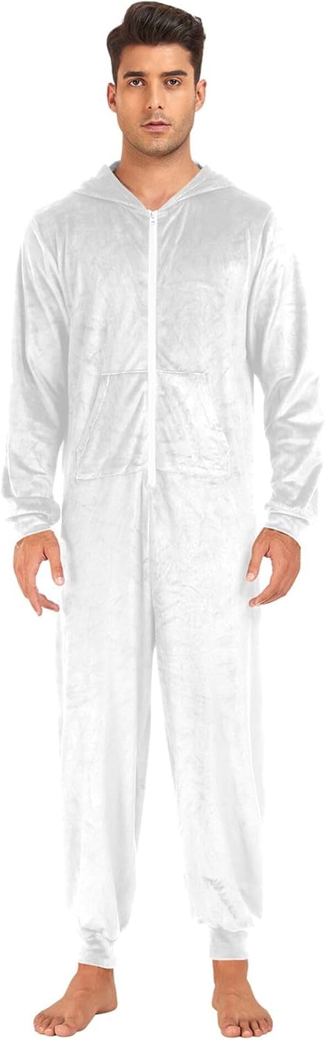 Adult Onesie Pajamas for Men & Women Long Sleeve One-Piece Costume Sleepwear Jumpsuit