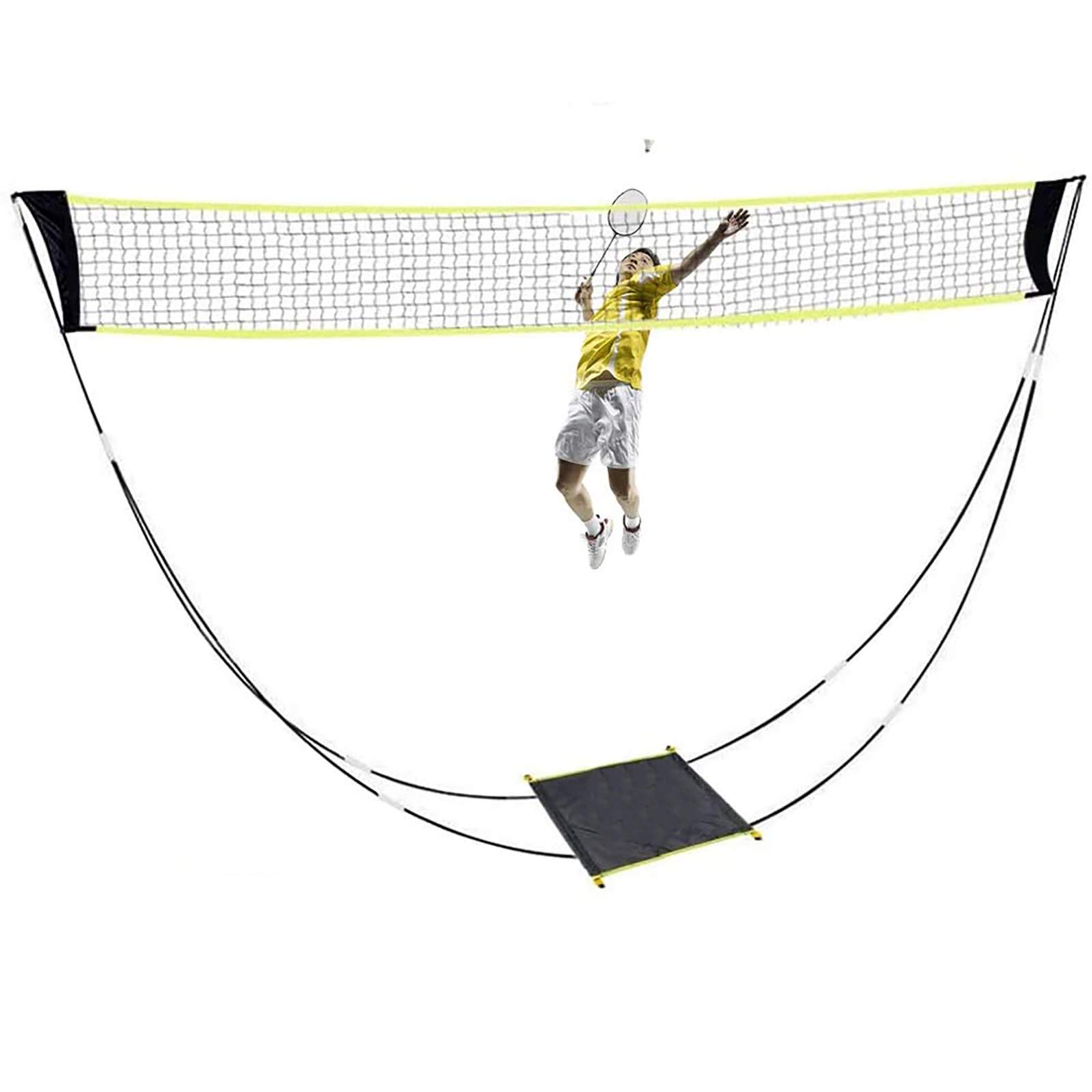 Rete da Badminton, Set da Beach Tennis, Facile da installare, con Borsa per Il Trasporto, Adatta per campi Interni/Esterni, Cortile, Non Richiede Attrezzi o Pali