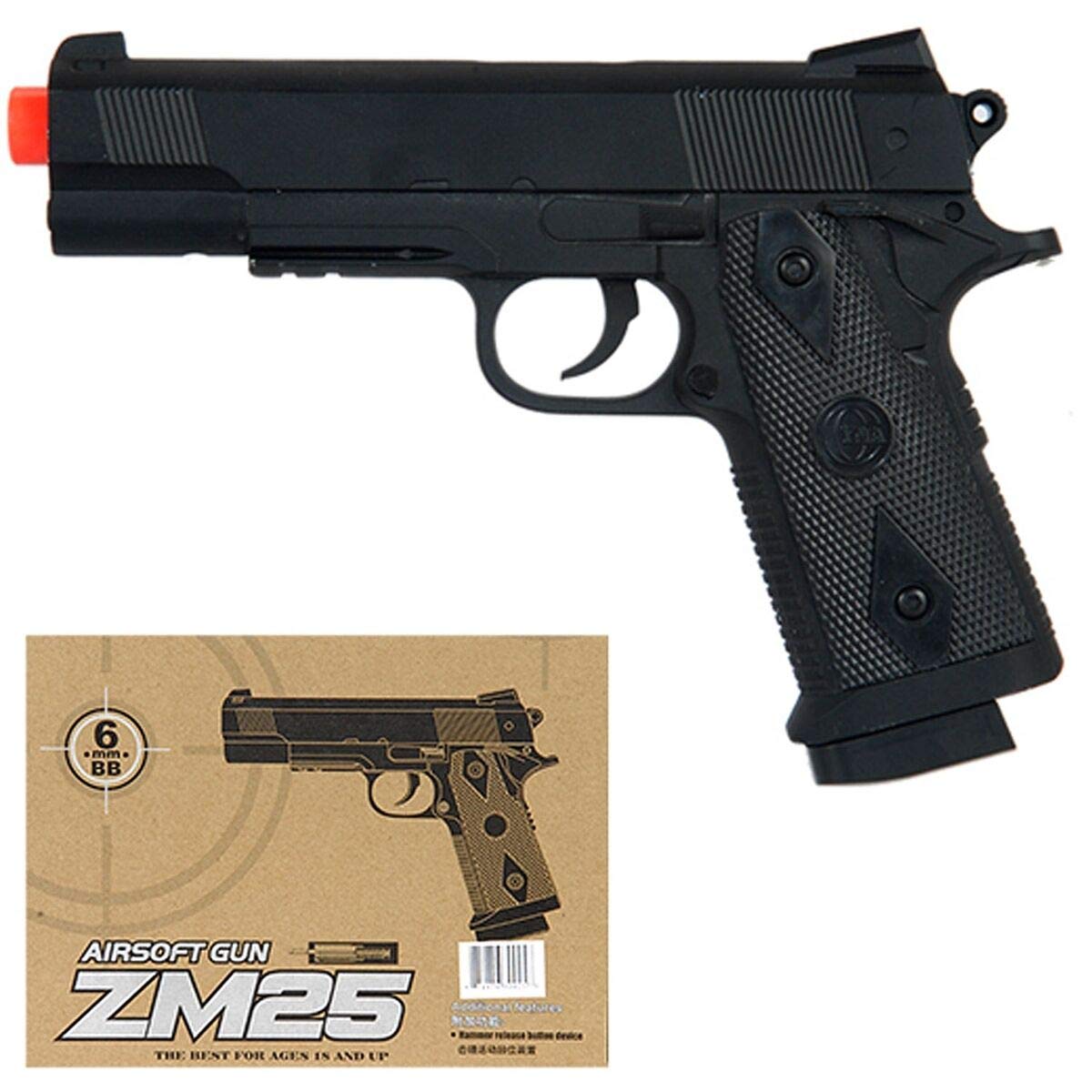 AirSoft CYMA M1911 Full Metal Body - Spring Handgun Pistol - Side Arm - ZM25B