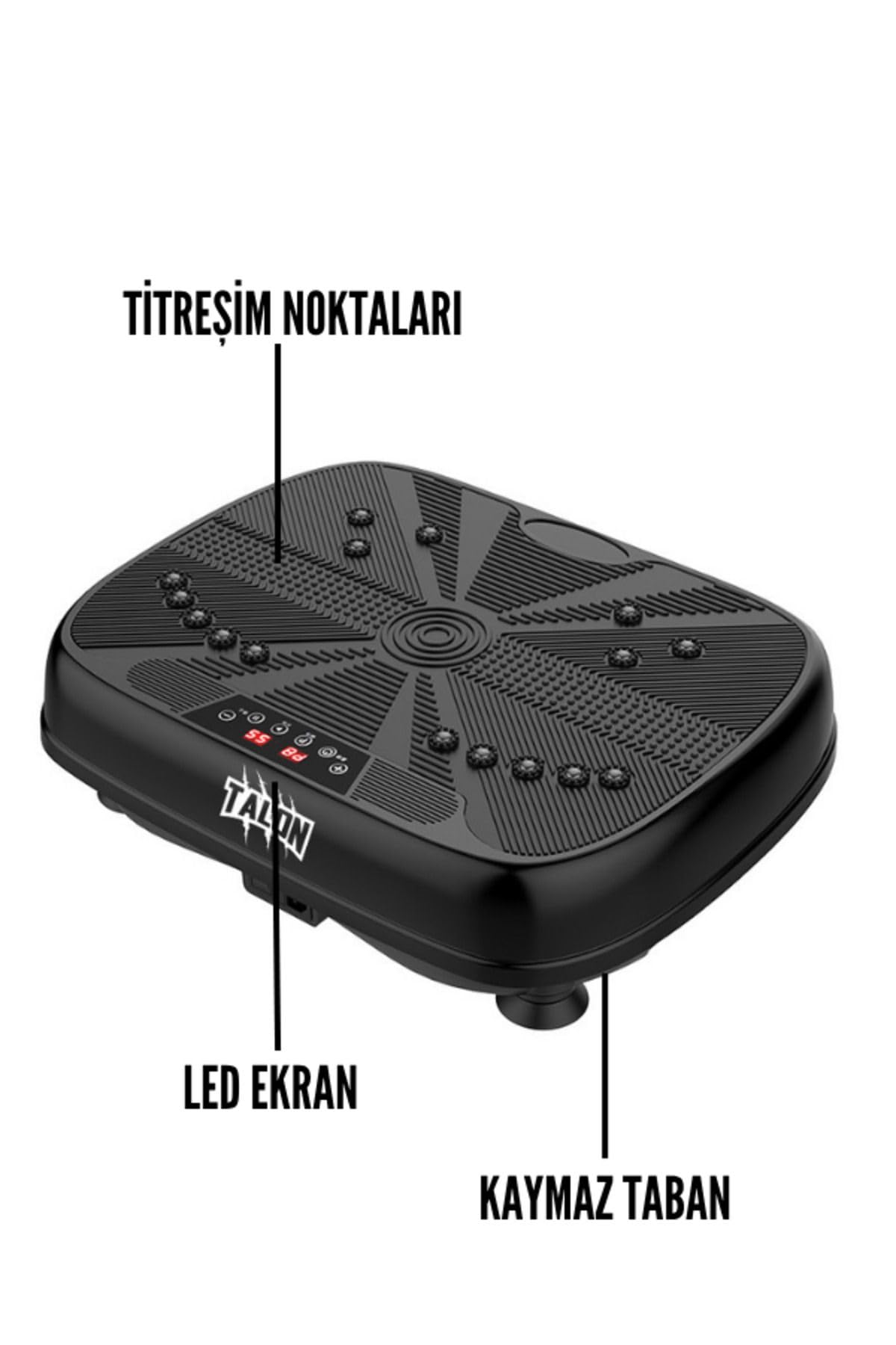 Egzersiz Aleti Yüksek Titreşimli 1-99 Seviye Hız Ayarlı Bluetoothlu Kumandalı Vibration Plate LED Ekran