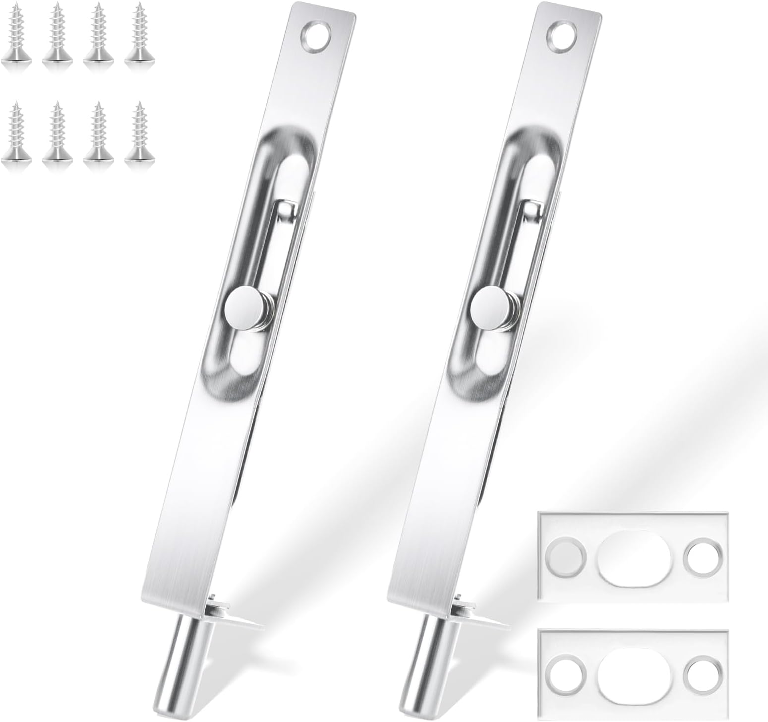 2PCS Flush Bolt Door Hardware 6 Inch Double Door Latch French Door Top
