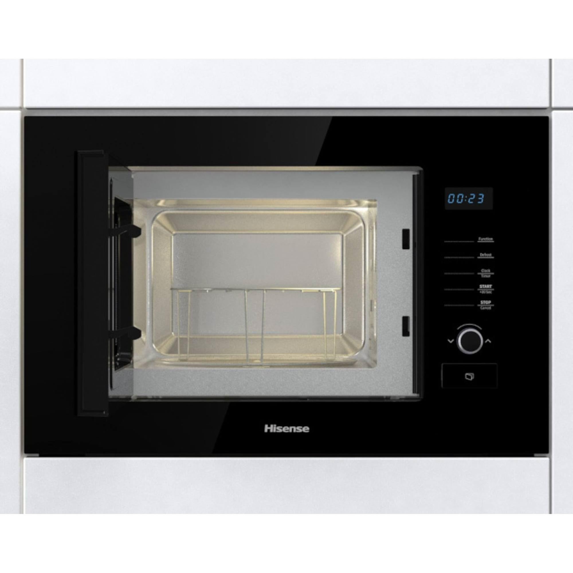 Hisense HB20MOBX5UK Integrierte Mikrowelle, 20 Liter, 800 W, Schwarz