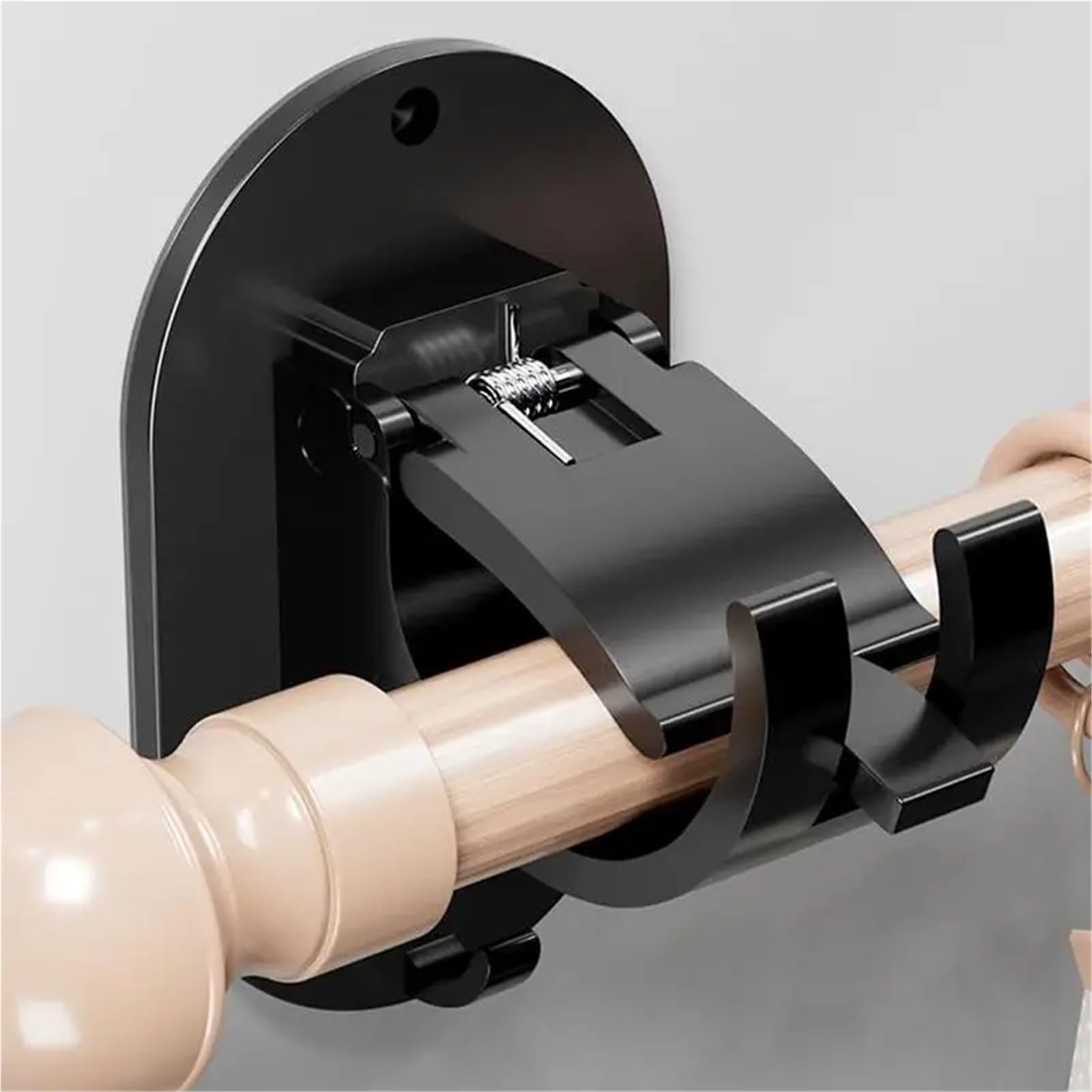 Lot de 10 supports de tringle à rideaux auto-adhésifs robustes pour salle de bain, chambre à coucher (blanc)