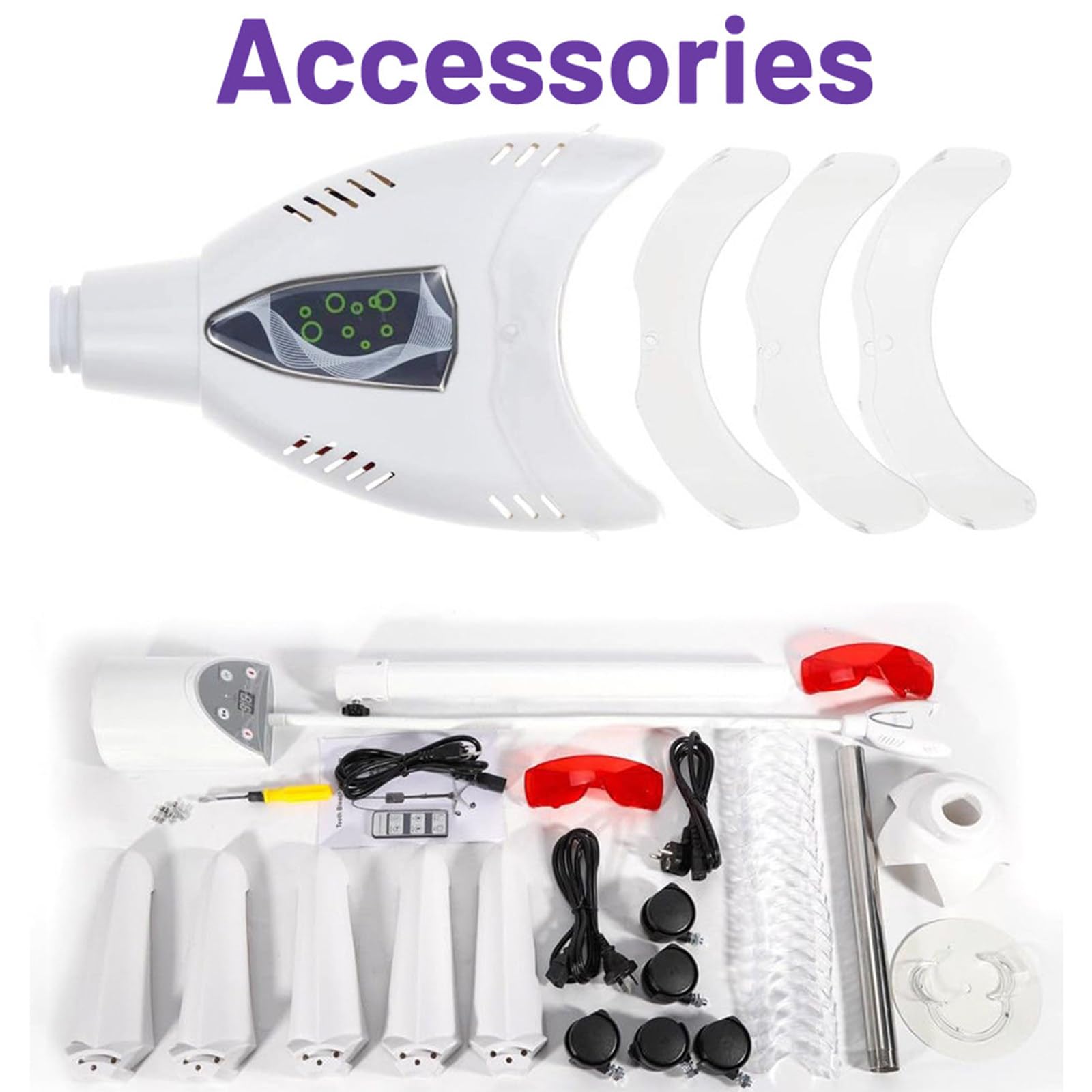 Zahnbleaching LED-Lampe 140W, lámpara de blanqueamiento Dental Profesional, Altura Ajustable y luz fría LED con Cuello de Cisne Flexible, para clínicas dentales y Salones de Belleza
