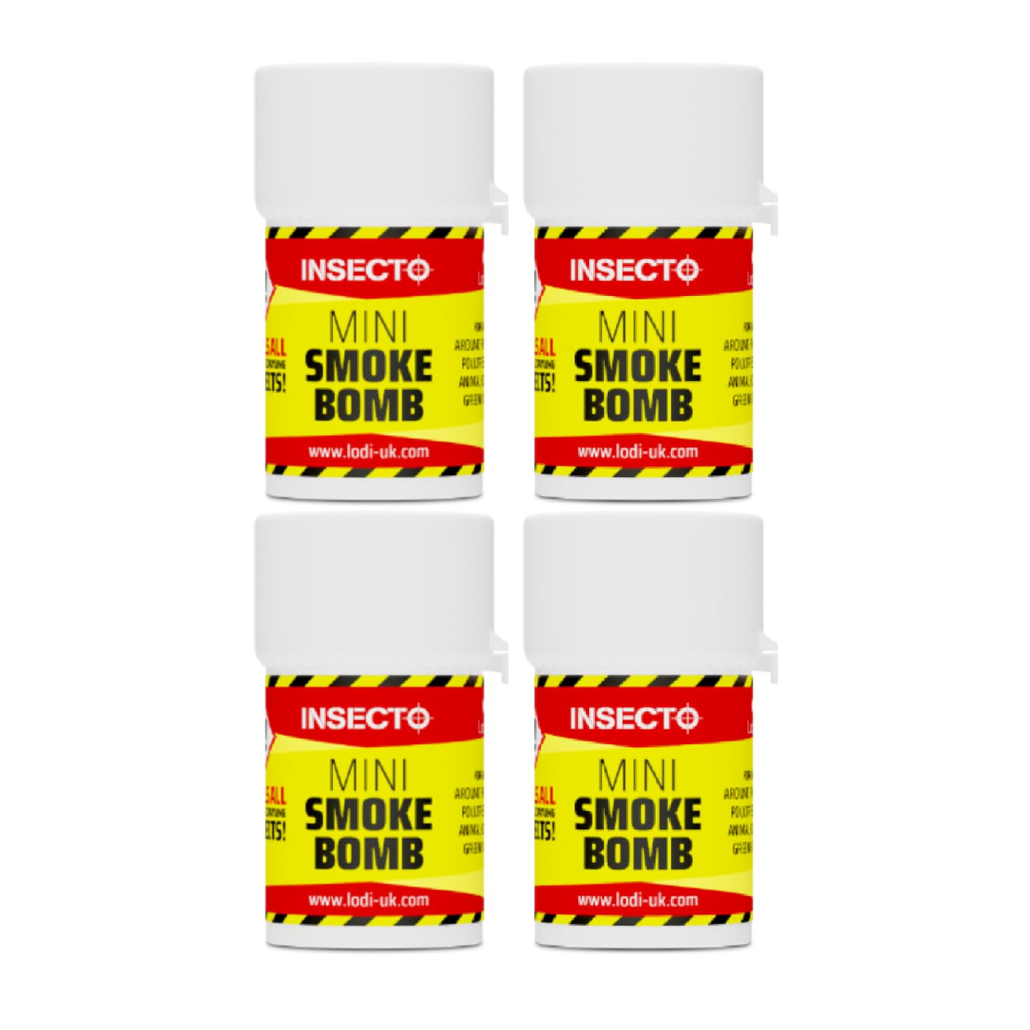 InsectoMINI SMOKE BOMB INSECTICIDE INSECT FLEA FLY WASP TREATMENT FUMIGATOR 4PK