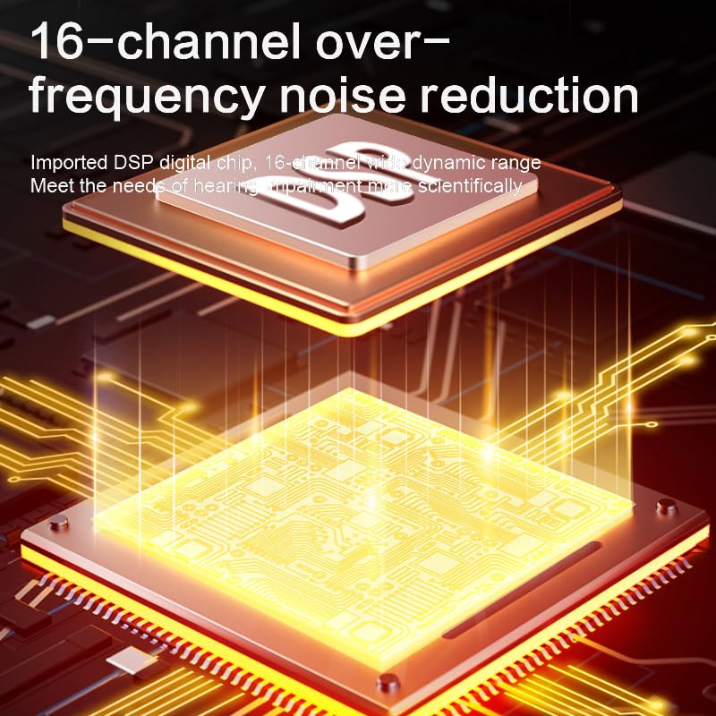 Miniatura 4 de Amplificador auditivo con Bluetooth, reducción de ruido, volumen ajustable, diseño intrauditivo, estuche de carga portátil y accesorios, perfecto