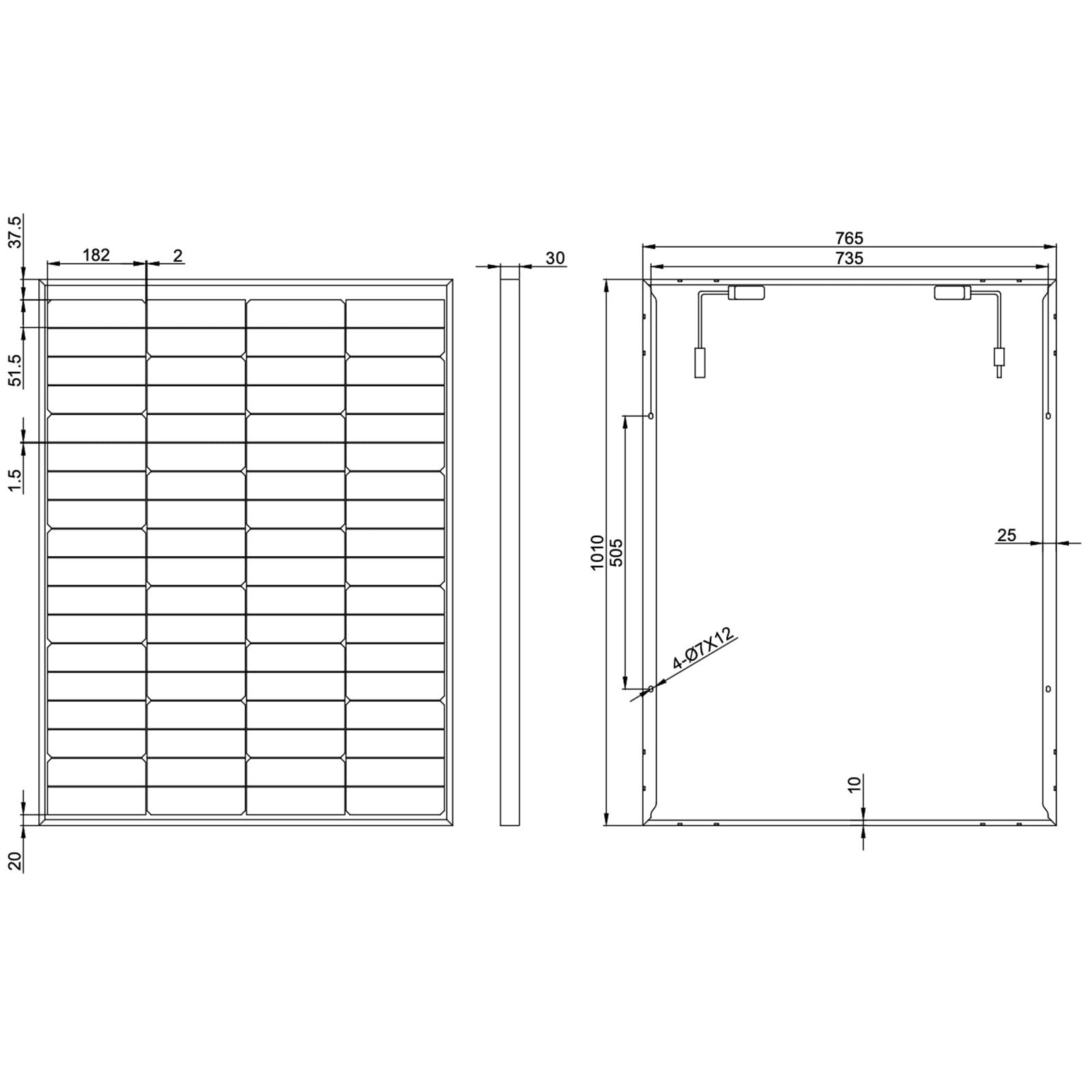 enjoy solar® Modulo Solare Monocristallino Bifacciale 150W 36V, celle 182 mm – ideale per impianto balcone, casetta da giardino, carport, tetti di garage (per sistema fotovoltaico 24V)