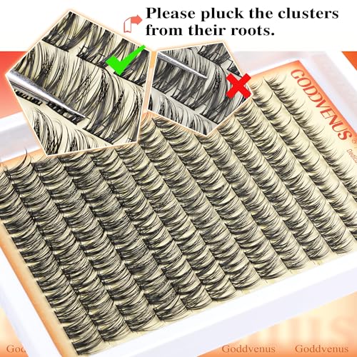 Image of Wispy Lash Clusters Lashes Cluster Eyelash Extensions Natural Individual Lashes Fluffy Lash Extension Soft Cotton Band Eyelashes Clusters Fairy D Curl Lash Cluster For DIY Eyelash Extension