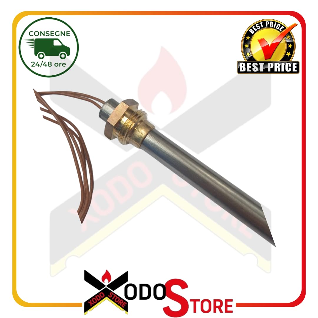F.lli Xodo KARMEK ONE Resistenza accensione stufe pellet 300W Lung 140 150 d. 9,9 mm MCZ RED