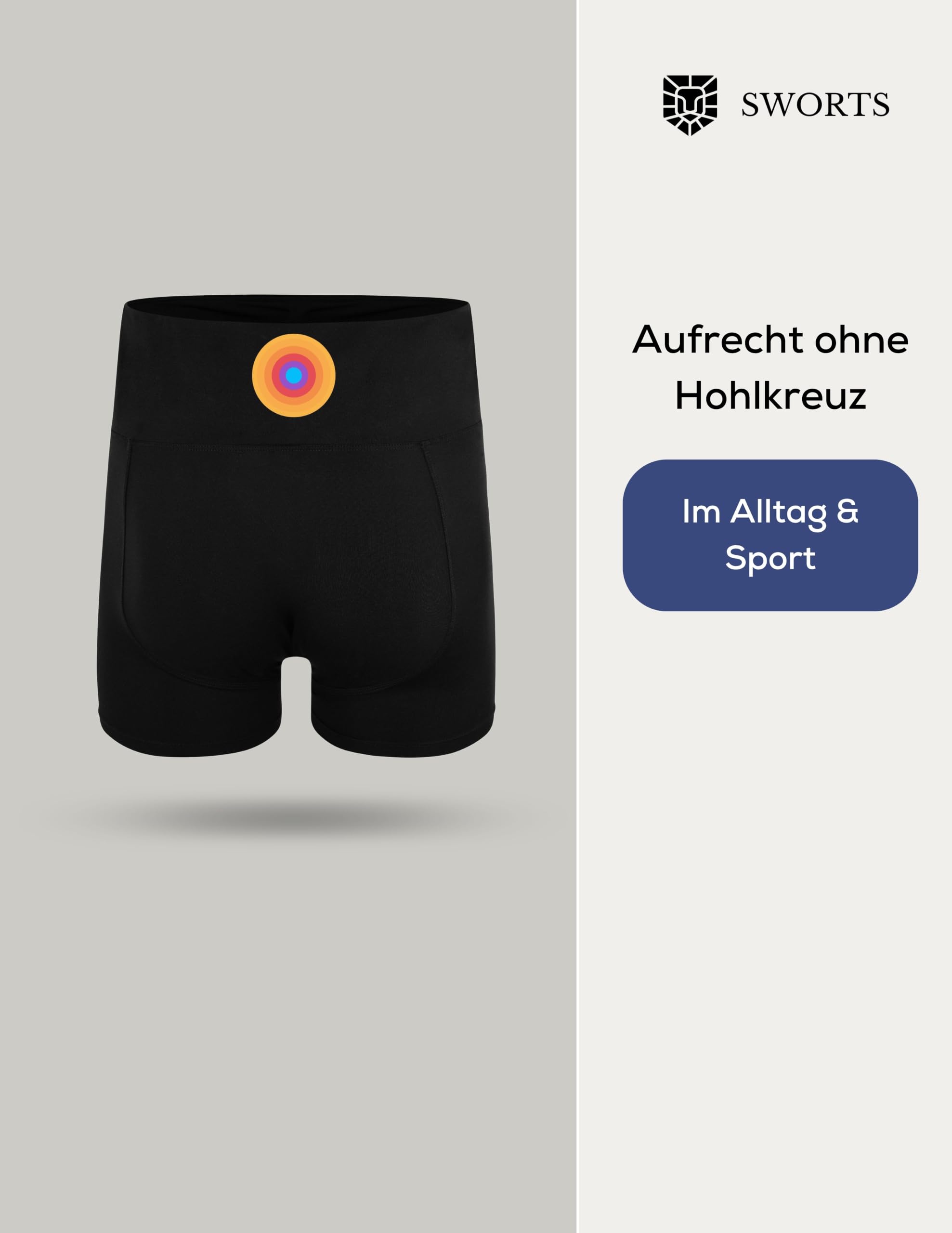 Ropa interior con faja lumbar para hombre, corrector recto, fibra de carbón de bambú, para deportes y uso diario