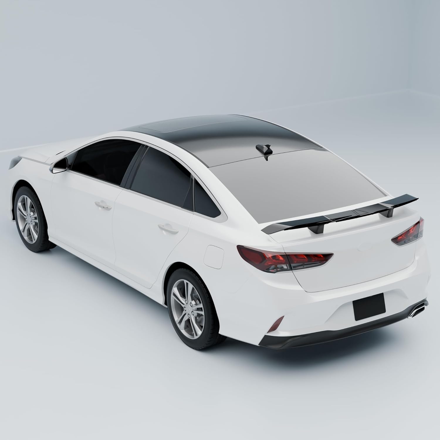Rear Trunk Spoiler Wing Compatible with Hyundai Sonata Sedan 2011-2019 Accessories JDM GT PSM Duckbill Aleron Spoiler Painted Gloss Black