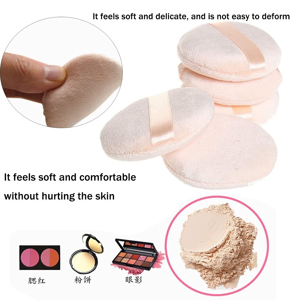 20PCS Soffio di Polvere Make Up Spugna, Spugnetta per il Trucco, Morbido Piumino da Cipria, Spugne Rotonde per Il Trucco Piumino, Soffio di Polvere Rotondo in Spugna, Soffio da Cipria Cosmetico