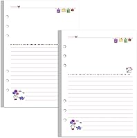 Vista 15 de Insertos para agenda Rancco A5, recambios mensuales para planificador, 90 páginas, papel de recambio para carpeta mensual de hojas sueltas con 6