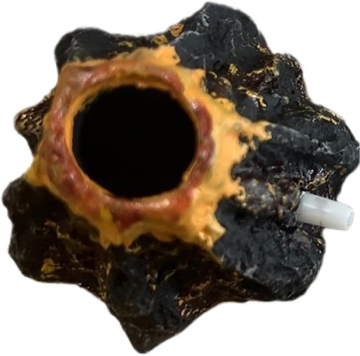 2pcs Fish Tank Aquarium Volcano Shape Air Bubble Stone Oxygen Pump Decoration Ring Plate Landscaping