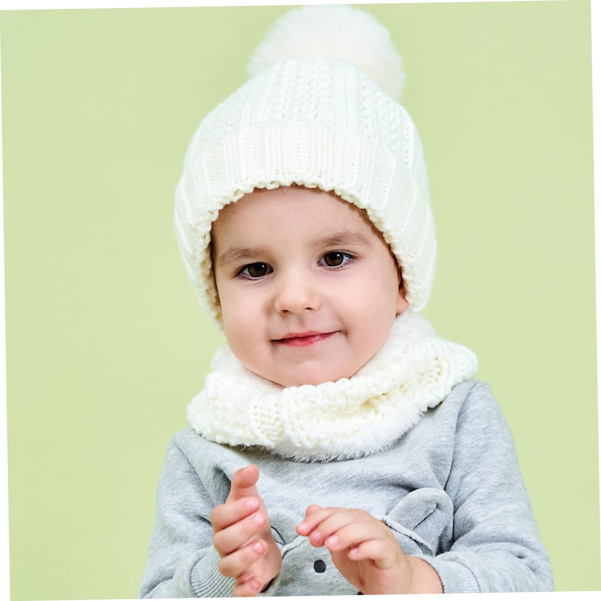 Homoyoyo Gorro Bufanda Sombrero y Adorable para Bebés para Color
