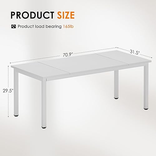 Miniatura 229 de DlandHome Escritorio pequeño para computadora de 31.5 pulgadas, mesa de escritura para espacios pequeños, mesa de estudio, escritorio para Nogal