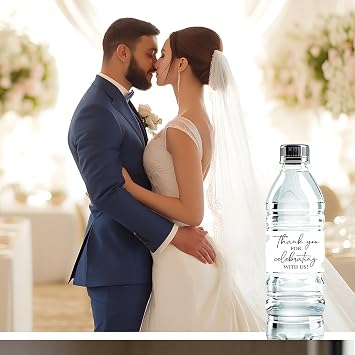 100 Pcs Greenery Floral Water Bottle Labels Sticker for Wedding Bridal Baby Shower Party Table Decoration Supplies Wedding Ideas for Daughter Son fiancee Younger Generation
