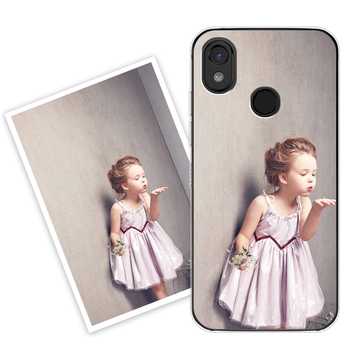 Personalisierte Handyhülle Für Cat S52 – Transparent, Weiches TPU, Mit Eigenem Foto & Text
