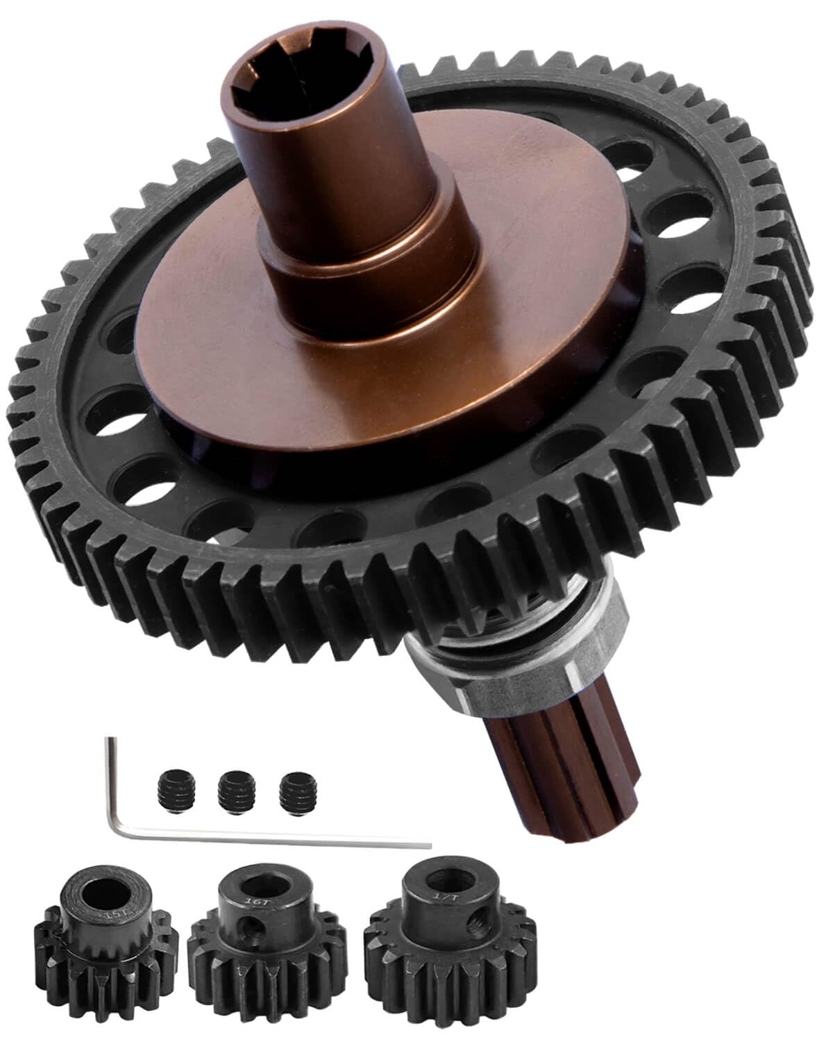 hopsupRC 7075 Metal Spur Gear Slipper Clutch 57T(32dp) with 3.175mm Pinion Gear Sets (15T/16T/17T )Upgrades for 1/10 4x4 Granite/Senton/Big rock/