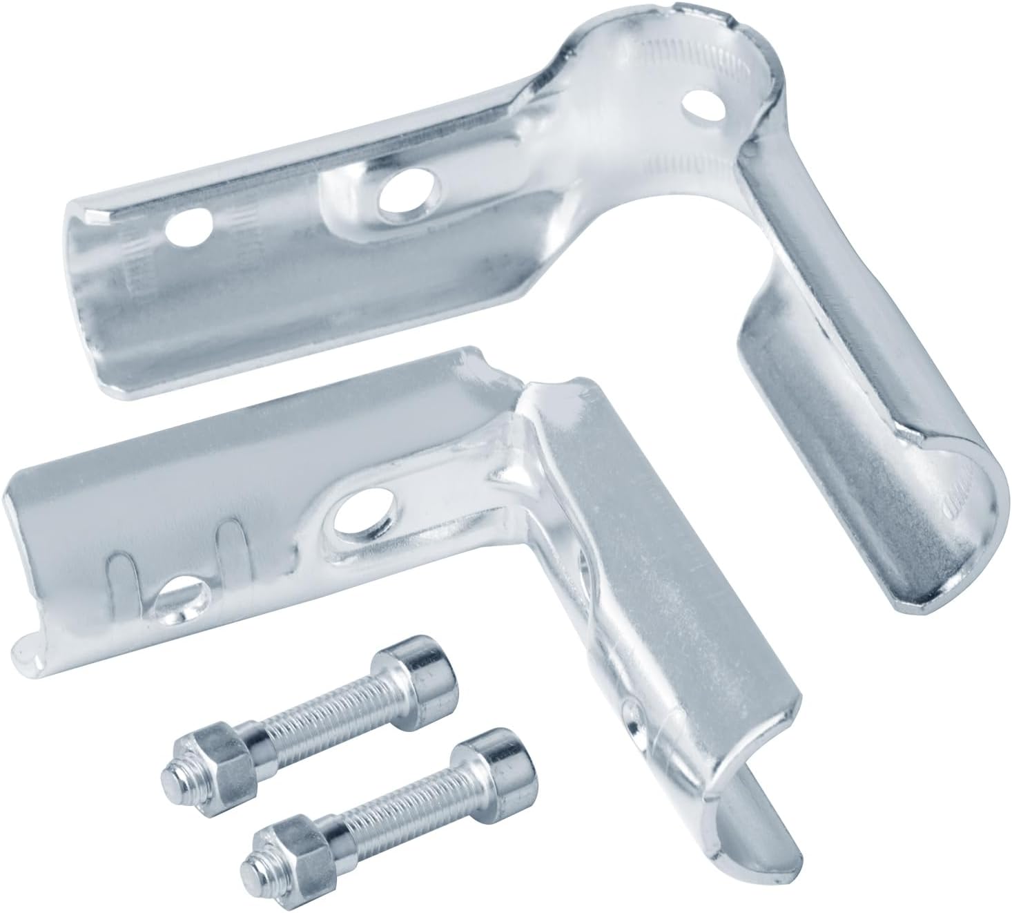 8 Pack 3-Way 90 Degree Elbow Pipe Connector, Chain Link Fence Clamp Fits 1-1/4" (1.25" O.D.) Round Tube