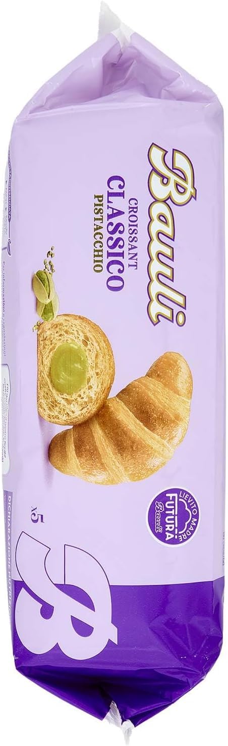 Italian Gourmet Bundle Croissants aux pistaches 3 x 250 g + pulpe italienne Gourmet – Pâtisserie italienne, Croissants farcis avec crème de pistache, snack sucré pour café, bureau