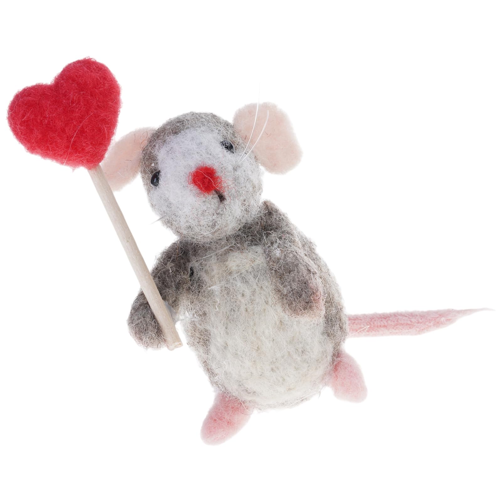 Maxtonser Handcraft Wool Fabric Creature Decoration Balloon Animal Featuring Heart For Giving And Projects