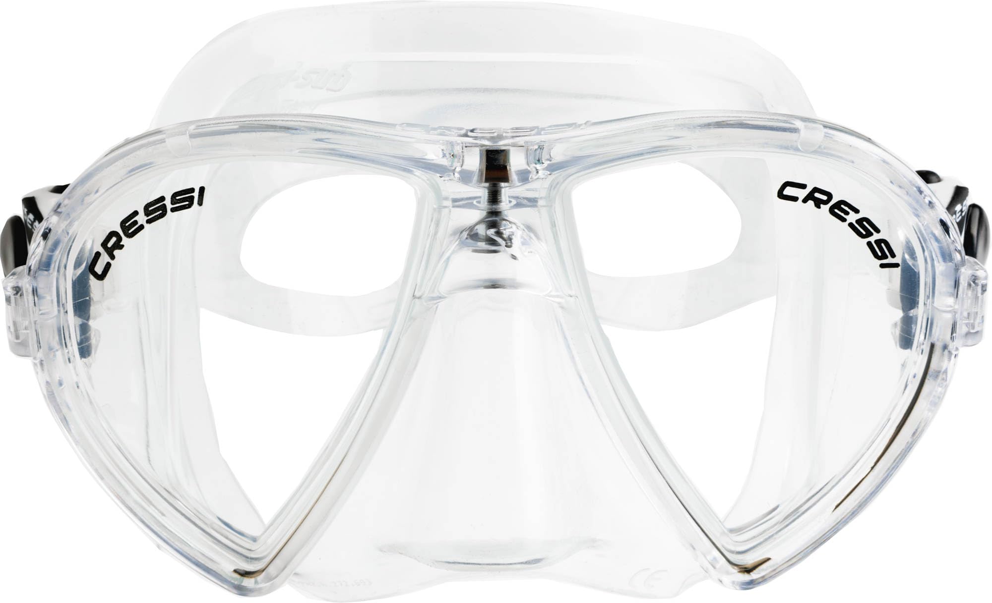 Cressi Ocean Scuba Diving Snorkel Mask Made in Italy Adult Size Clear