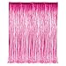 3' x 8' (36" x 96") Pink Tinsel Foil Fringe Door Window Curtain Party Decoration