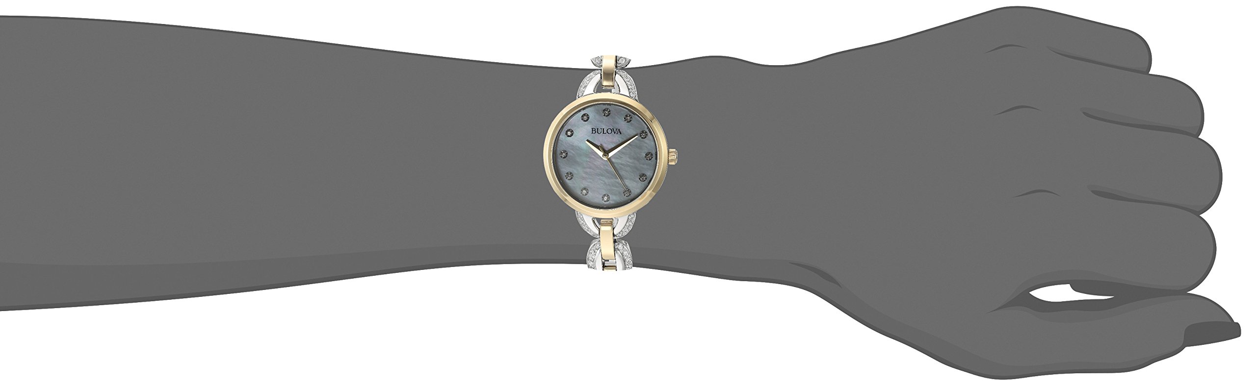 Bulovawomens 98l206 Crystal Analog Display Japanese Quartz 