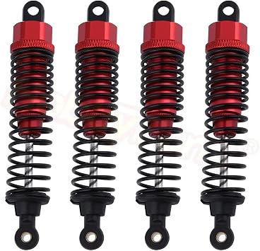 Replacement Part For 106004 166004 Aluminum Shock Absorber 1/10 Upgrade Parts For Redcat Exceed Electric Nitro Buggy Warhead Backwash 94166 94106 - Color Red 8023-D2