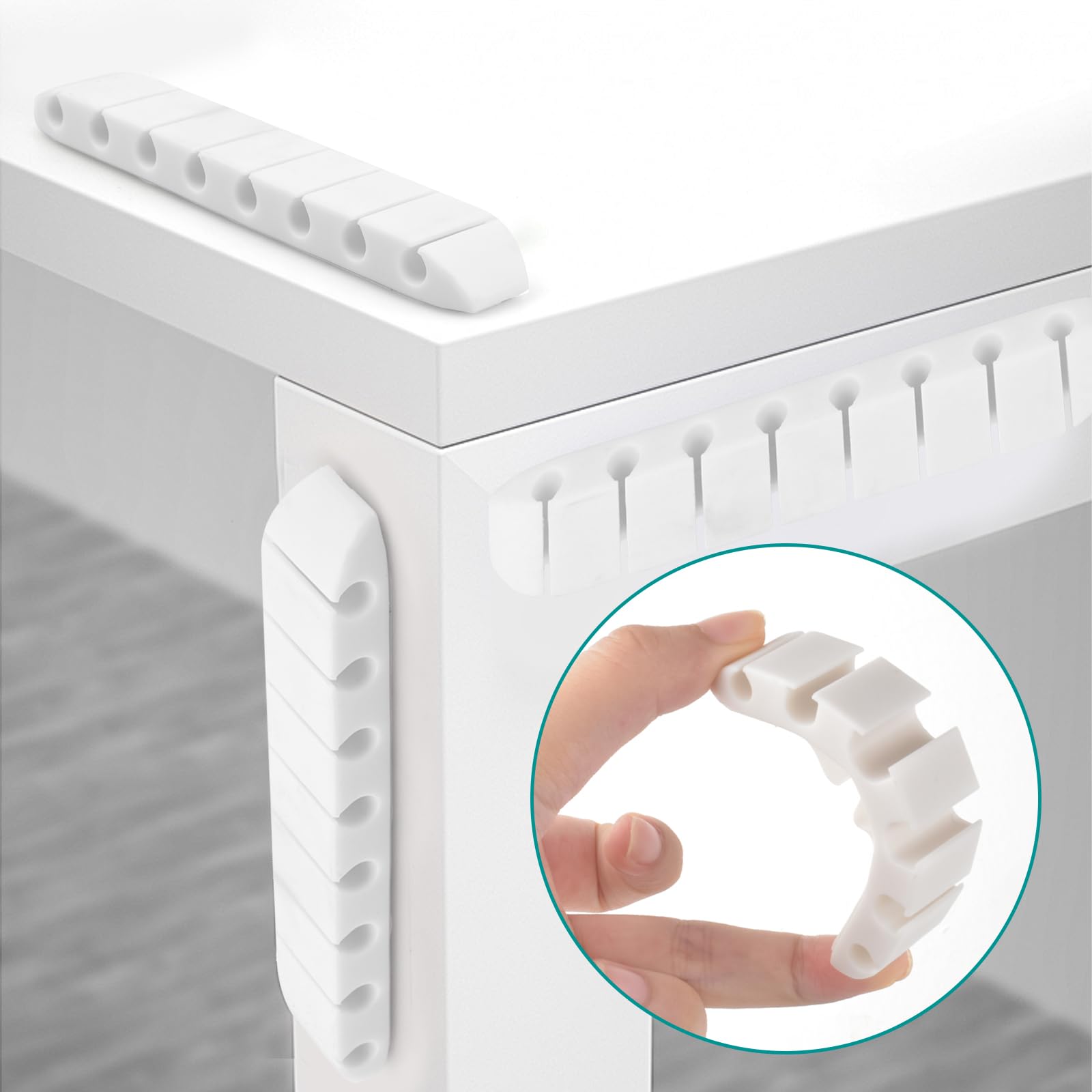 150 Clip Per Cavi Adesive, Organizer Per Cavi Resistente, Per Gestione Fili In Auto, Ufficio E Casa, Supporto Per Cavi USB E Coassiali