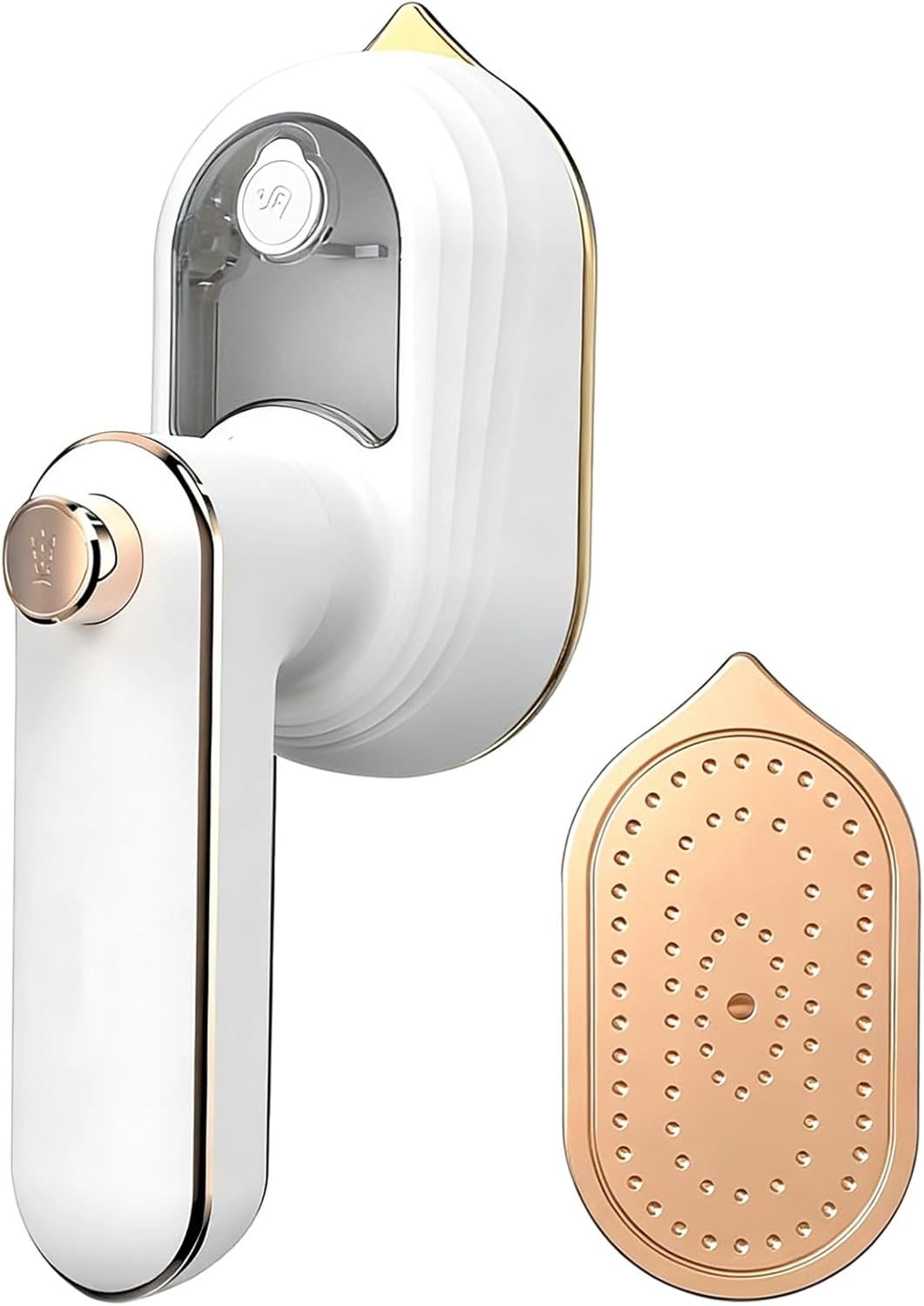 Handheld Garment Steamer & Mini Iron, 2-in-1 Design, 180° Rotating Handle, 338 ℉ Ceramic Gold Panel, Portable for Travel