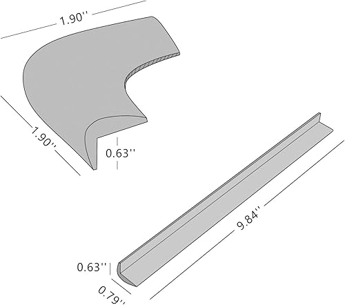 Miniatura 2 de LONGFITE Protectores de esquina y protectores de bordes, fundas de esquina y parachoques a prueba de bebés, cojín de silicona de grado superior, sin