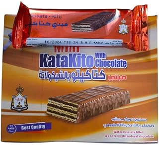 بسكويت ويفر كاتا كيتو ميني مغطى بالشوكولاتة من الشمعدان، 12 قطعة
